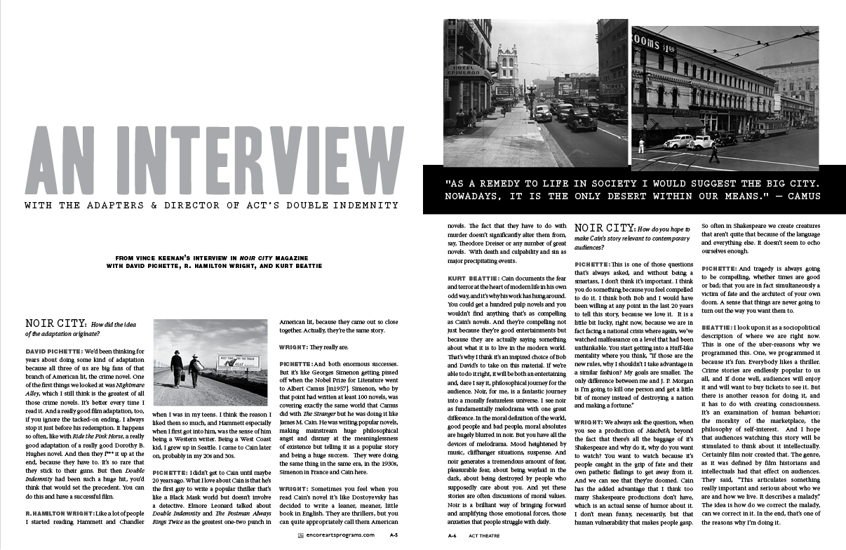 Magazine feature spread
