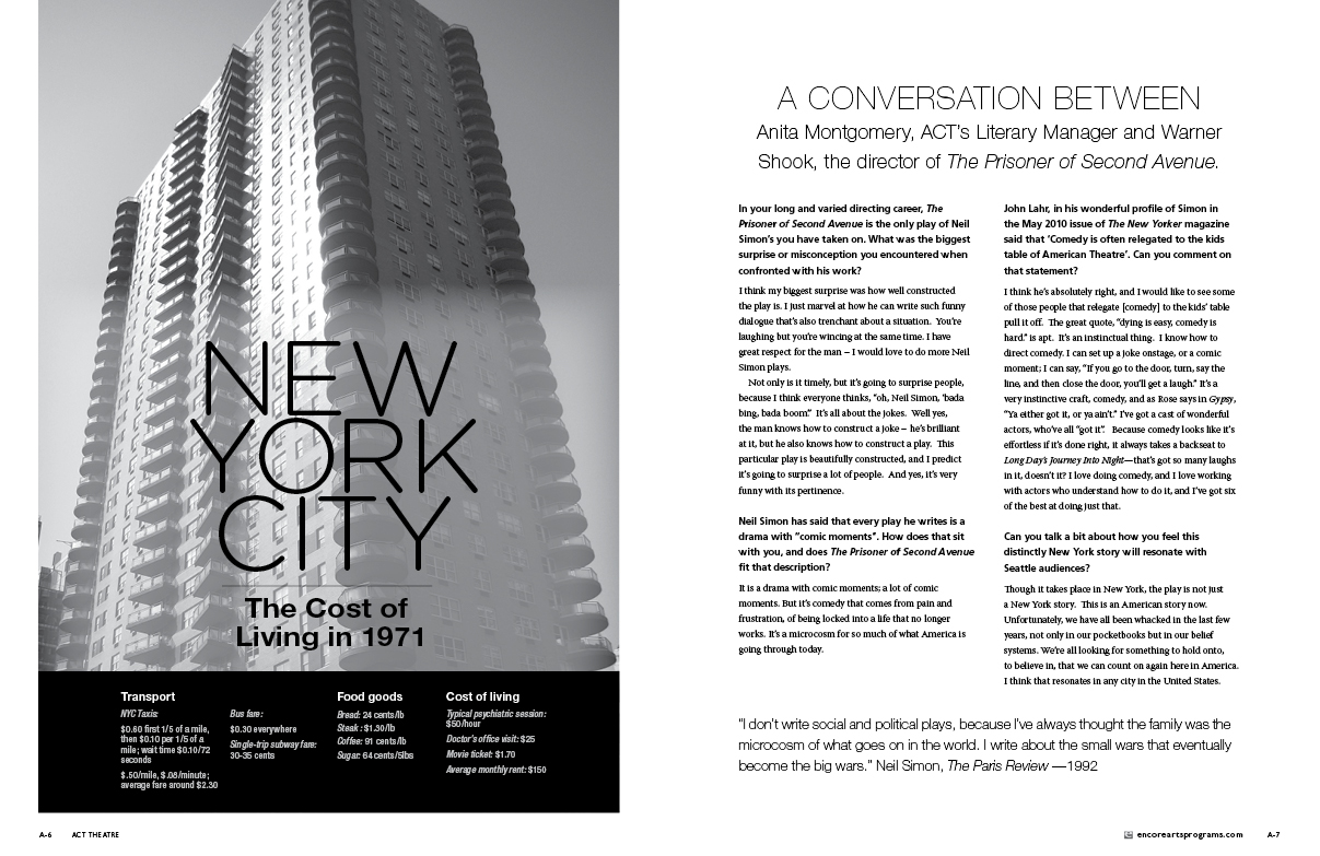 Magazine feature spread