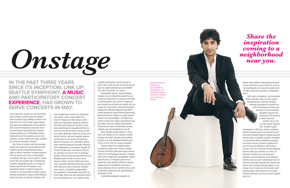 magazine spread